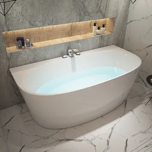 Freistehende Badewanne gegen Wand Badewanne Badewanne 1500 1700 D-Form Bad Innen Acryl freistehende Badewanne