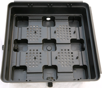 Planter Vertikal Modular Taman Atap Kotak Hitam Plastik Biodegradable Ringan Tahan Lama Lubang Drainase Penyiraman Otomatis Luar Ruangan