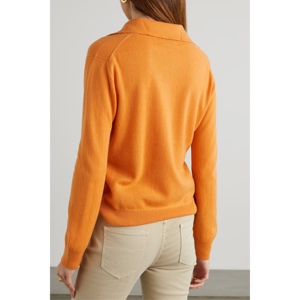 Maglione di Cashmere da <span class=keywords><strong>donna</strong></span> traspirante mezzo petto <span class=keywords><strong>arancione</strong></span> confortevole e lussuoso per l'inverno - Product Image 4