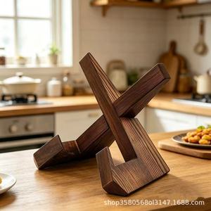 Wooden Menu Rack Solid Wood Desktop <b>Stand</b> For Books And Miscellaneous Items - Product Image 2