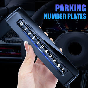 Plat nomor parkir mobil sementara nomor dapat diatur plat nomor bergerak perlengkapan Interior mobil hadiah plat nomor parkir mobil - Product Image 3