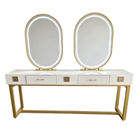Mobilier et équipement de salon de coiffure, poste de coiffage pour barbier, station miroir double face