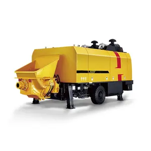 Nhỏ 50M3/H Diesel Trailer BƠM BÊ TÔNG Hbt5008C-6Y Với 100M Ống