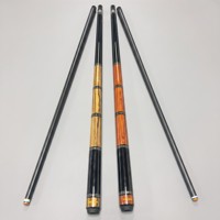 Tongkat Biliar Karbon Fiber 58" Murah Buatan Pabrik, Ujung 12.5mm 11.5mm, Sambungan SS 3/8x8, Dua Bagian, Tahan Lama, Elastis, Anti-Deformasi