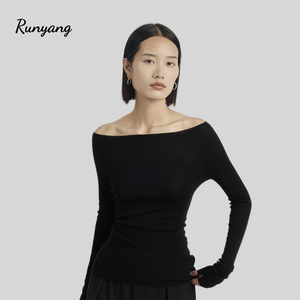 <span class=keywords><strong>Pull</strong></span> confortable à <span class=keywords><strong>col</strong></span> <span class=keywords><strong>bateau</strong></span> 18 GG, 7 couleurs, 100% <span class=keywords><strong>laine</strong></span> mérinos, tricot sans couture pour femmes - Product Image 6