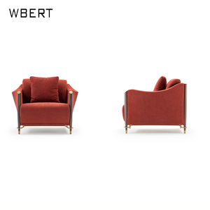 WBERT-Canapé villa simple haut de gamme pour salon, canapé luxe en cuir et bois massif, meubles personnalisés - Product Image 2