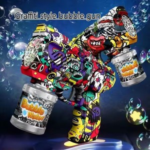 Pistola <span class=keywords><strong>de</strong></span> <span class=keywords><strong>Burbujas</strong></span> Eléctrica con Luz <span class=keywords><strong>de</strong></span> Camuflaje y Graffiti, Pistola <span class=keywords><strong>de</strong></span> <span class=keywords><strong>Burbujas</strong></span> <span class=keywords><strong>de</strong></span> 15 Agujeros, Juegos <span class=keywords><strong>de</strong></span> Verano al Aire Libre, Juguetes <span class=keywords><strong>de</strong></span> Plástico para Niños - Product Image 6