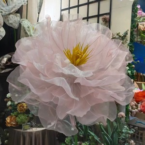 Fleurs artificielles en tissu de soie, grandes têtes de fleurs de pivoine artificielles pour mariage, diffusion en direct, fête, événement - Product Image 2