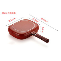 Poêle à frire double face Dessini, ustensiles de cuisine antiadhésifs, 32 cm, 36 cm, 40 cm