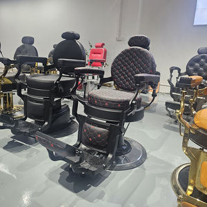 Chaise de coiffure multifonctionnelle moderne, noire, robuste, inclinable, électrique, avec massage, pour salon de coiffure - Product Image 5