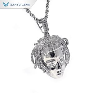 Tianyu Cartoon character diamond-encrusted luxury pendant necklace unique design exquisite style with rope <b>chain</b> necklace - Product Image 2