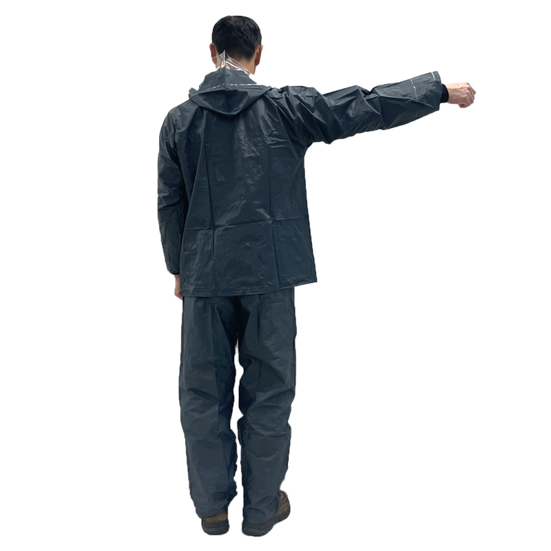 100% pvc防水雨衣带可拆卸连帽雨衣海军雨衣批发钓鱼高尔夫器材 - buy