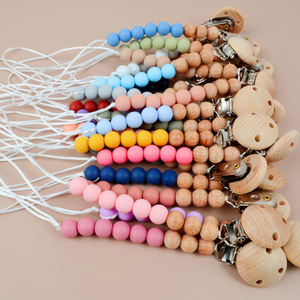 Porte-sucette et attache-sucette personnalisés, sans BPA, en silicone de qualité alimentaire, réutilisables, 20 cm, pour nouveau-nés à 2 ans, unisexe - Product Image 4