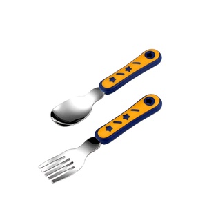 Dễ thương thép không gỉ củ cải Thiết kế di động trẻ em Toddler bé trẻ em ăn đào tạo muỗng nĩa thiết lập dao kéo - Product Image 1