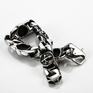 Bijoux fantaisie Bracelets Bracelet en acier inoxydable pour homme Bracelet en acier inoxydable croix viking - Product Image 6