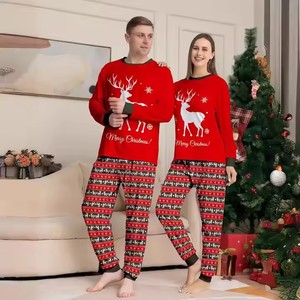 Nova Rena de Inverno Imprimir Pijama Manga Longa Homewear Respirável Família Pai-Filho Outfit Família Combinando Pijamas Pjs Conjuntos - Product Image 4