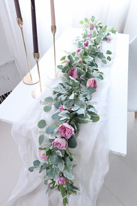 SA décoration de mariage <span class=keywords><strong>Faux</strong></span> Rose Floral vigne blanc rose <span class=keywords><strong>plafond</strong></span> suspendu fausse soie artificielle Table fleur guirlande pour <span class=keywords><strong>salon</strong></span> mur - Product Image 3