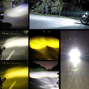 <span class=keywords><strong>2</strong></span> Lens çift renk beyaz sarı araba Led far motosiklet sis farları Mini sürüş işıkları için motosiklet Led ışık - Product Image 4