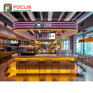 ตู้โชว์กาแฟสไตล์ร่วมสมัย สีวอลนัทดำ พร้อมพื้นที่จัดแสดงอุปกรณ์เสริม ตู้โชว์ร้านกาแฟบูติก - Product Image 4