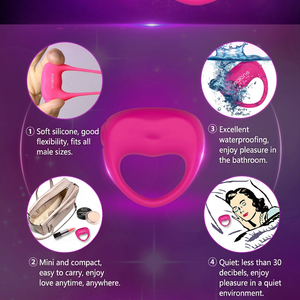 Vibrador con control por aplicación para hombre, con 1 anillo, estimulación del clítoris, juguete para adultos, anillo de masturbación compartible. - Product Image 2