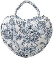 Tas kosmetik wanita, kantung poliester portabel tahan lama gaya, kapasitas besar berlapis bunga penutupan ritsleting ramah lingkungan dapat didaur ulang