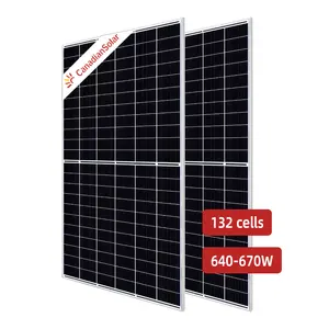 캐나다 태양 전지 패널 650 와트 모노 210mm 태양 전지 600W 640W 660W 665W PV 패널