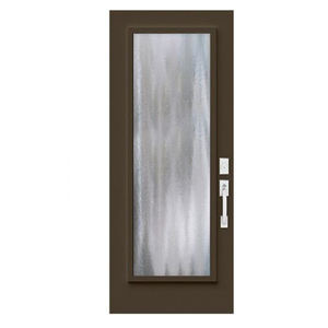 Porte d'entrée en fibre de verre à grain de bois d'aulne 1 panneau <span class=keywords><strong>2</strong></span>/3 Lite Inserts décoratifs en verre Porte d'entrée en verre vintage - Product Image 6