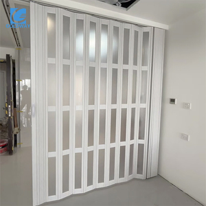 Puerta corredera de acordeón plegable Interior de plástico estilo hogareño de alta calidad Puerta de PVC - Product Image 3