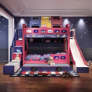 Litera ligera de lujo para niños, juego de dormitorio, ahorro de espacio, diseño de madera para el hogar, <span class=keywords><strong>cama</strong></span> para niños, muebles para niños - Product Image 2