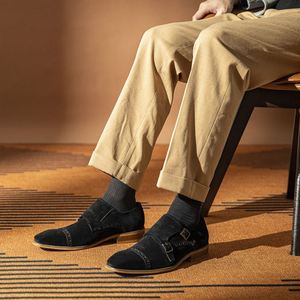 รองเท้าหนังแท้คุณภาพสูงสำหรับผู้ชาย แบบอ็อกซ์ฟอร์ด กันน้ำ ระบายอากาศ เพิ่มความสูง เหมาะสำหรับใส่ทำงาน ใส่ลำลองในฤดูใบไม้ร่วง - Product Image 6