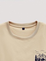 T-shirt à manches courtes pour homme, style décontracté de vacances, imprimé forêt, confortable et respirant, personnalisable, unisexe. F10