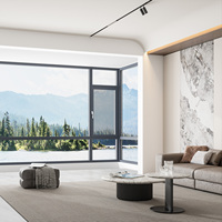 Fenêtres coulissantes en alliage d'aluminium sur mesure pour projets de villas, double vitrage isolant, performance thermique améliorée, ignifuges