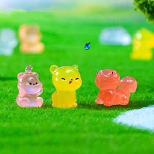 Figuras en miniatura que brillan en la oscuridad, adorno DIY para jardín de hadas, acuario, bonsái, decoración luminosa, Mini resina, figuritas artesanales de animales - Product Image 4
