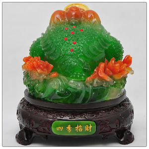 ฮวงจุ้ยโชคลาภกบกับเหรียญหยกสีเงินกบ - Product Image 3