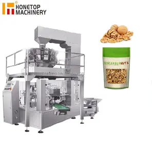 Automatic 3kg dates filling and weighing machine 1kg stand up zipper bag popcorn doypack packing machine Food pasta machine