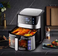 Friteuse électrique numérique intelligente à fenêtre visible de 10,5 L Appareils de cuisine Friteuses à air sans huile Friteuse à air chaud