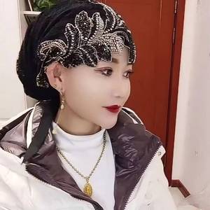 Women's Summer Ethnic Polyester African Muslim <b>Hat</b> with Multi-Color Inspired Prayer Design - Product Image 2