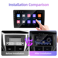 Rhythm 9 pulgadas Universal 1 Din coche estéreo Android 11 Carplay Navi Mirror Link 2 + 32GB BT USB FM RDS GPS portátil RGB funciones