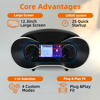 Panel de Instrumentos Digital de 12.3 Pulgadas 1920x720HD con Sistema Operativo Linux para Mercedes-Benz Clase C W205 GLC X253 2015-2023 CARPLAY Plug and Play