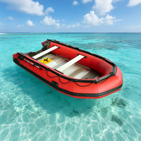 Bateau Gonflable de Haute Qualité 360cm en PVC, Bateau à Rames Aquatique pour Fêtes en Plein Air