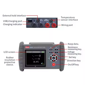 ES8020 Solar/Lead <b>Battery</b> Voltmeter Internal Resistance Temperature Same As Hioki 3554 <b>Battery</b> Resistance <b>Tester</b> Meter - Product Image 6