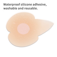 Cache-tétons en silicone réutilisables, lavables, invisibles, auto-adhésifs, forme pêche, pour le quotidien et le sport féminin