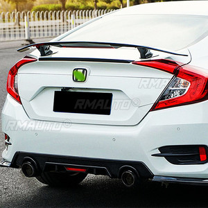 สปอยเลอร์ฝากระโปรงท้ายรถยนต์ Honda Civic รุ่นที่ 10 ปี 2016-2019 แบบ 4 ประตู สีดำเงา คาร์บอนไฟเบอร์ อุปกรณ์ตกแต่งภายนอกรถยนต์ - Product Image 4