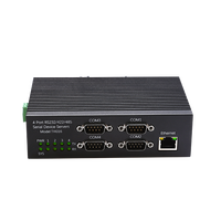 Convertidor de Dispositivos Industriales de Riel DIN DIEWU, 4 Puertos, de Serie a Ethernet, RS232/RS485/RS422, Equipo de Transmisión de Puerto Serie