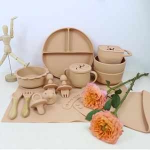 Juego de Platos de Silicona con Succión para Bebés, Libres de BPA, Marca Es-Pro, OEM/ODM, Personalizables, Vajilla para Bebés y Niños de 0 a 12 Meses - Product Image 1