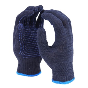 قفازة ميكانيكية عالية الجودة باللون الأزرق الداكن منقط للعناية باليد قفازة مطاطية من كلوريد البولي فينيل - Product Image 4