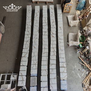 Losas de Cuarzo Pulido de Lujo GOLDTOP 5129, Piedra Blanca Platino con 5 Años de Garantía para Pisos Modernos, Cubiertas de Mesa y Paredes de Comedor - Product Image 2