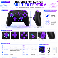 Untuk N-Switch 2 RGB Breathing Lighting Wireless Controller Tombol C Motor Getar Tombol Turbo Sensor Gerak Terima