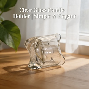 Porte-bougie cylindrique <span class=keywords><strong>en</strong></span> <span class=keywords><strong>verre</strong></span> transparent, vente <span class=keywords><strong>en</strong></span> gros, centre de table votif pour la décoration intérieure - Product Image 2