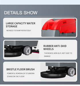 55L Industrial 24V <b>Walk</b>-Behind Floor Scrubber <b>Machine</b> Hand Push Battery-Powered Floor - Product Image 6